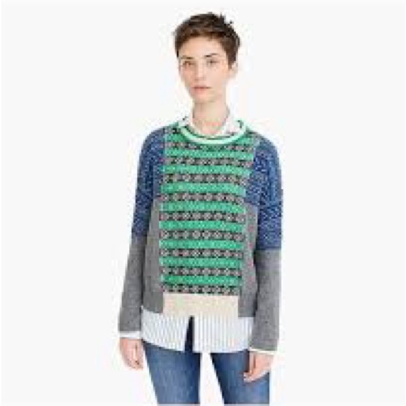 J. Crew Sweaters - The Reeds x J.Crew Multi Fair Isle Crewneck Sweater Size Medium